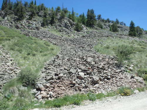 GDMBR: An odd looking land slide.
